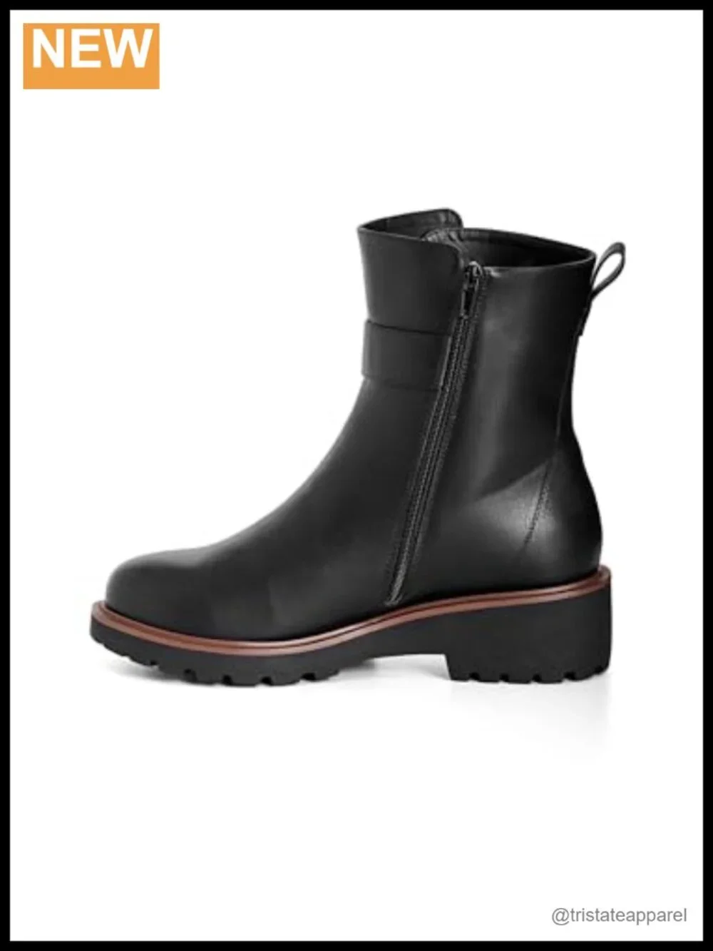 Wide Fit Ankle Booties Faux Leather Low Block Heel Women's Slip-On Fashion Boots